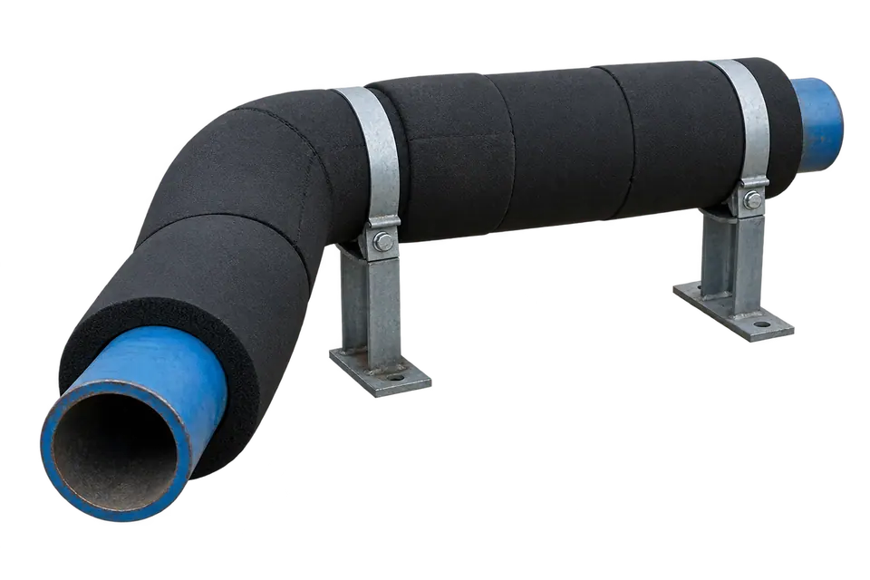 Chilled-water pipe insulation — illustrative concept